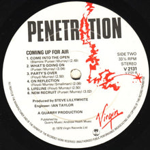 Load image into Gallery viewer, Penetration (2) : Coming Up For Air (LP, Album)