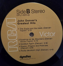 Load image into Gallery viewer, John Denver : John Denver's Greatest Hits (LP, Comp, RP, Tan)