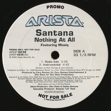 Load image into Gallery viewer, Santana Featuring Musiq* : Nothing At All (12", Promo)