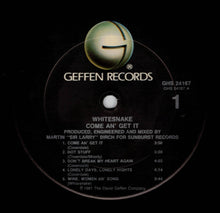Load image into Gallery viewer, Whitesnake : Come An' Get It (LP, Album, Club, RE)