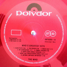 Load image into Gallery viewer, The Who : Who's Greatest Hits (LP, Comp, Mono, Ltd, RE, RM, Red)