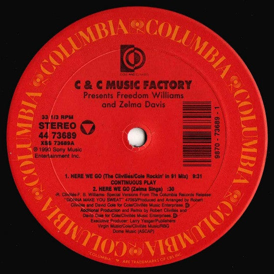 Buy C + C Music Factory Presents Freedom Williams And Zelma