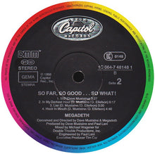 Load image into Gallery viewer, Megadeth : So Far, So Good... So What! (LP, Album)