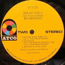 Load image into Gallery viewer, Iron Butterfly With Pinera* & Rhino* : Metamorphosis (LP, Album, CP )