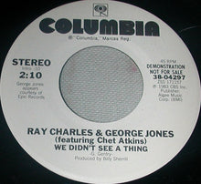 Load image into Gallery viewer, Ray Charles : We Didn't See A Thing  (7", Single, Promo)