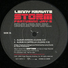 Load image into Gallery viewer, Lenny Kravitz Featuring Jay-Z : Storm (12", Promo)