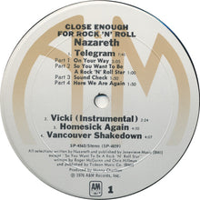 Load image into Gallery viewer, Nazareth (2) : Close Enough For Rock 'N' Roll (LP, Album, Gat)