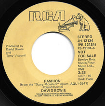 Load image into Gallery viewer, David Bowie : Fashion (7", Single, Mono, Promo)