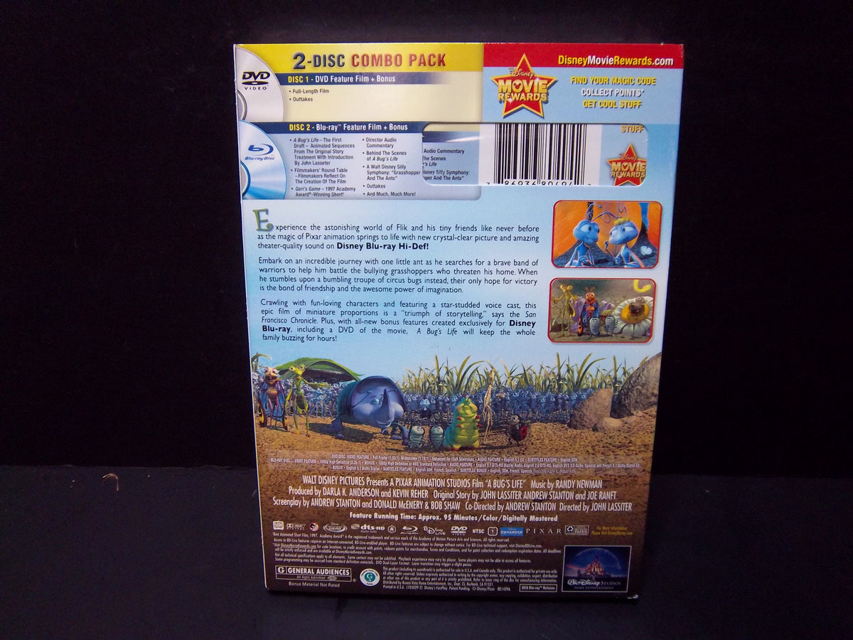 Authentic* Disney's A Bug's Life (Blu-ray + DVD w/Slipcover) New