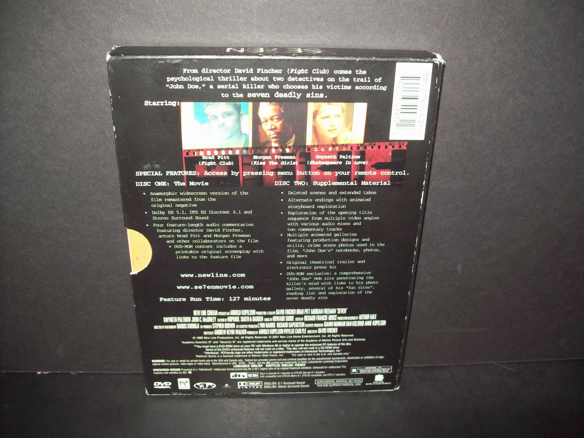 Seven 2 Disc Special Edition DVD Brad Pitt Morgan Freeman