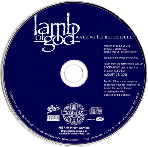 Buy Lamb Of God : Walk With Me In Hell (CD, Single, Enh) Online