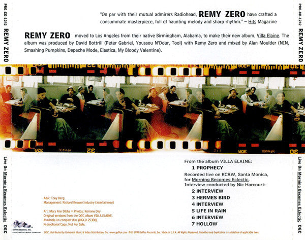 Buy Remy Zero : Live On Morning Becomes Eclectic (CD, EP, Promo