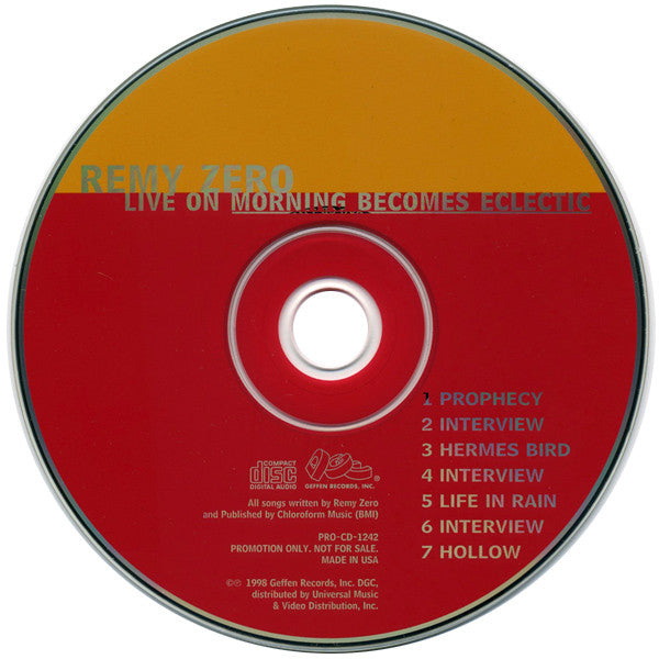 Remy Zero - Live On Morning Becomes Eclectic (CD, EP, Promo) (NM or M-)