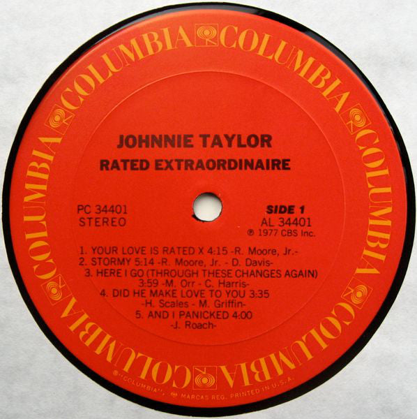 Johnnie Taylor - Rated Extraordinaire (LP, Album, Pit) (VG+)