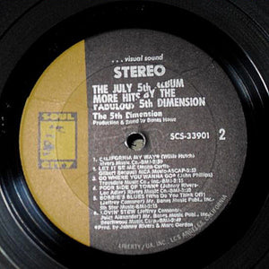 The Fifth Dimension : The July 5th Album - More Hits By The Fabulous 5th Dimension (LP, Comp)