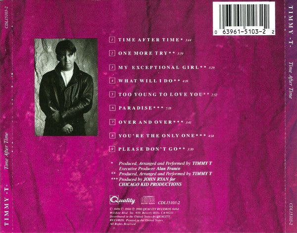Buy Timmy T : Time After Time (CD, Album) Online for a great price