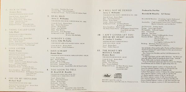 Buy Bonnie Raitt : Nick Of Time (CD, Album, RE, EMI) Online for a