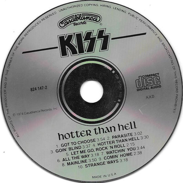 Buy Kiss : Hotter Than Hell (CD, Album, RE) Online for a