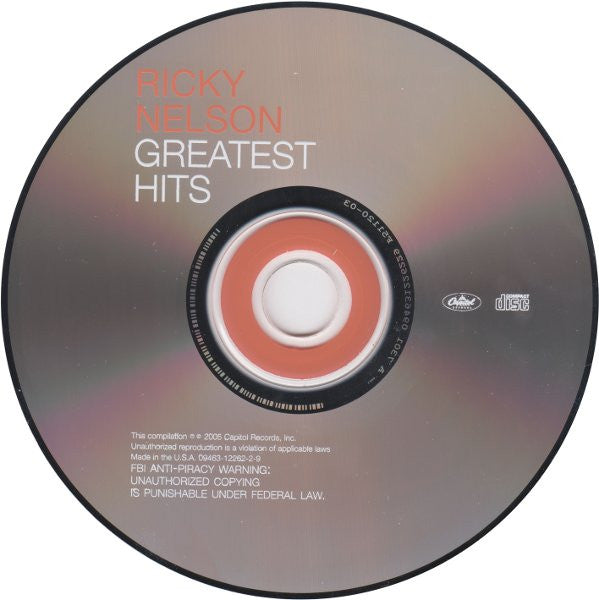 RICKY NELSON - Greatest Hits CD Travelin’ Man I Got A Feeling