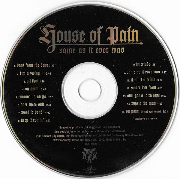 House Of Pain - Same As It Ever Was (CD, Album) (NM or M-)