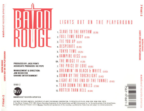 Baton Rouge／Lights Out on the Playground Baton Rouge – Lights Out On The Playground – CD (Album
