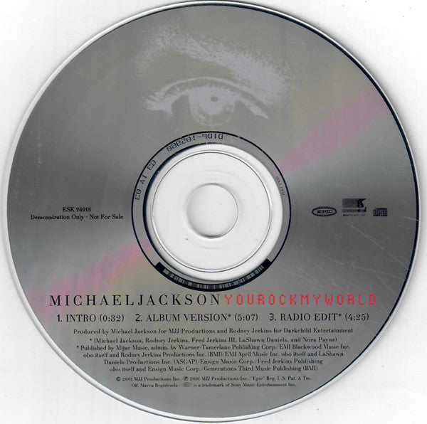 Michael Jackson - You Rock My World (CD, Single, Promo) (NM or M-)