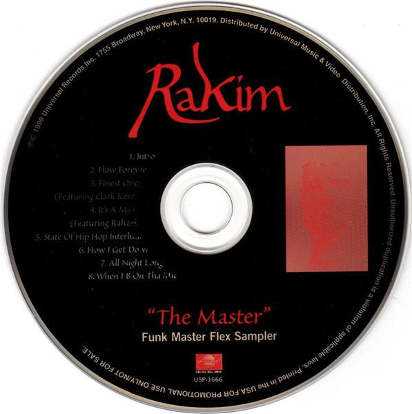 Rakim - The Master (Funk Master Flex Sampler) (CD, Mixed, Promo, Smplr) (NM  or M-)