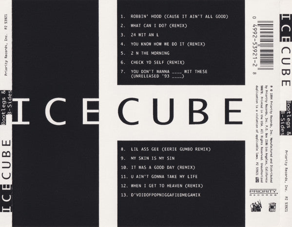 Buy Ice Cube Bootlegs B Sides CD Comp Online for a great