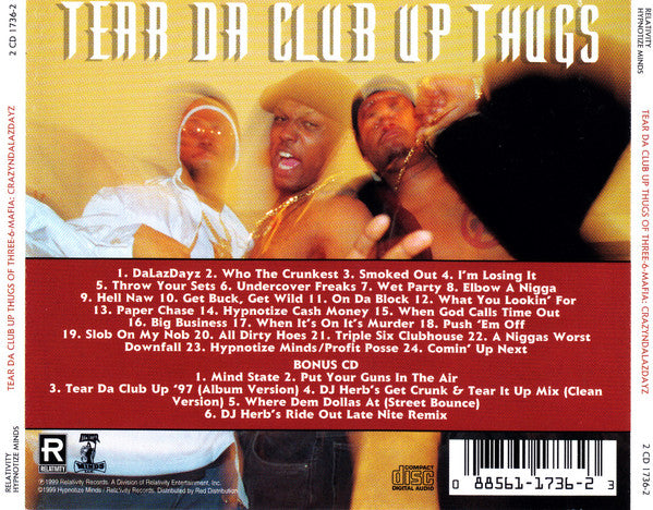 Buy Tear Da Club Up Thugs of Three 6 Mafia : CrazyNDaLazDayz (CD