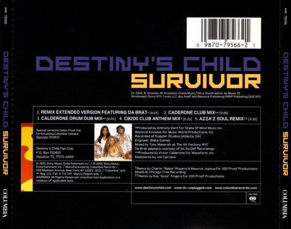 Destiny's Child - Survivor (Dance Mixes) (CD, Maxi) (M)