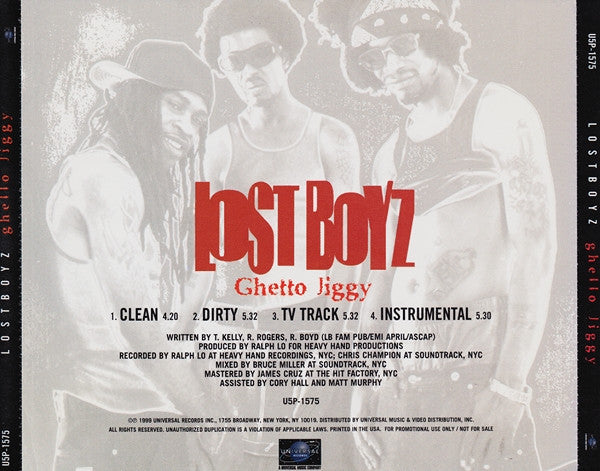 Lost Boyz - Ghetto Jiggy (CD, Single, Promo) (NM or M-)