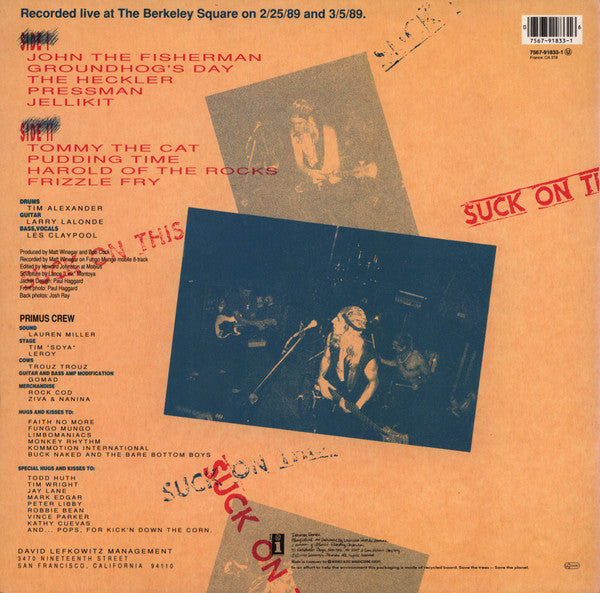 PRIMUS SUCK ON THIS 輸入版CD Primus – Suck On This – CD (Digipak, Album, Reissue