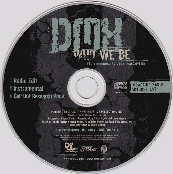 DMX - Who We Be (CD, Single, Promo) (NM or M-)