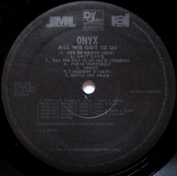 Onyx - All We Got Iz Us (LP, Album) (NM or M-)