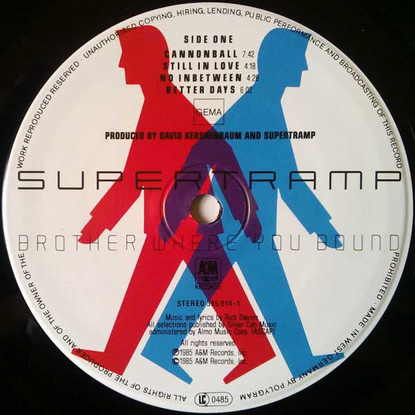 Supertramp - Brother Where You Bound (Vinyl LP - 1985 - EU - Original)