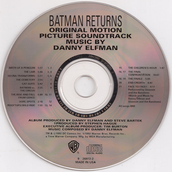 Buy Danny Elfman Batman Returns Original Motion Picture