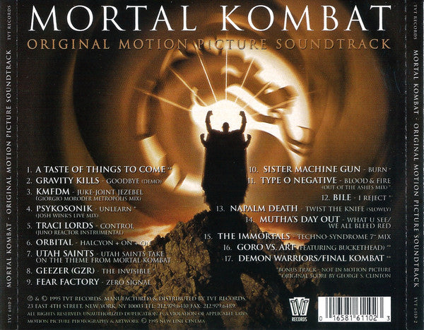 Buy Various : Mortal Kombat (Original Motion Soundtrack) (CD, Comp, Cen) Online for a great price – Media Mania of Stockbridge