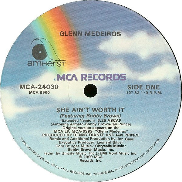 Buy Glenn Medeiros Featuring Bobby Brown : She Ain't Worth It