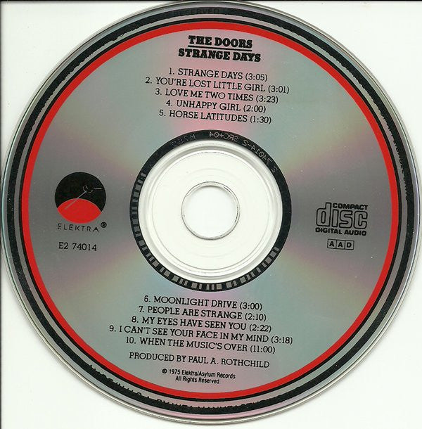 THE DOORS- Strange Days - CD Compact Disc Digital Audio