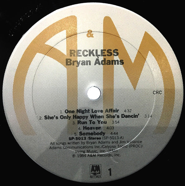 Mauve Rose Se tilbage Buy Bryan Adams : Reckless (LP, Album, Club, CRC) Online for a great price  – Media Mania of Stockbridge