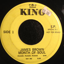Load image into Gallery viewer, James Brown : Month Of Soul (7", EP, Promo)