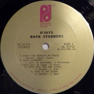 The O'Jays : Back Stabbers (LP, Album, San)