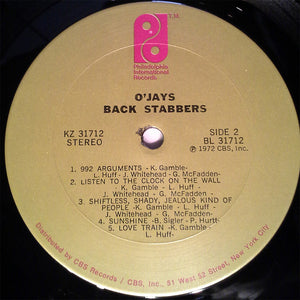 The O'Jays : Back Stabbers (LP, Album, San)