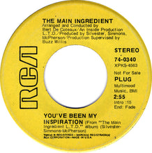Load image into Gallery viewer, The Main Ingredient : You've Been My Inspiration / Life Won't Be The Same (7", Promo)