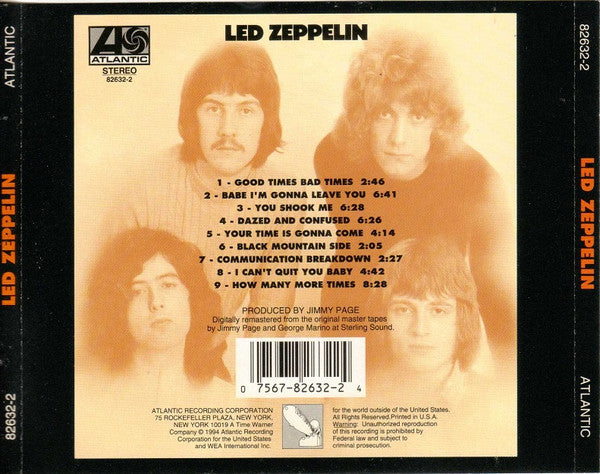 Buy Led Zeppelin : Led Zeppelin (CD, Album, RE, RM) Online for a great  price – Media Mania of Stockbridge