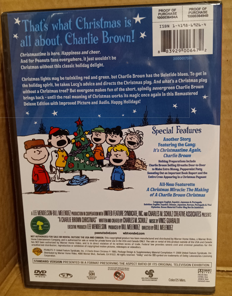 A Charlie Brown Christmas DVD Deluxe Remastered Edition Media Mania
