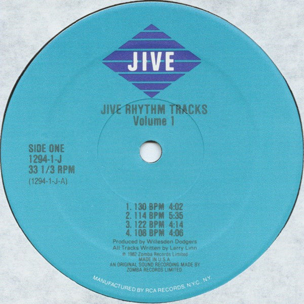Willesden Dodgers - Jive Rhythm Trax Volume 1 (LP