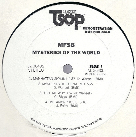 MFSB - Mysteries Of The World (LP, Album, Promo) (VG+)