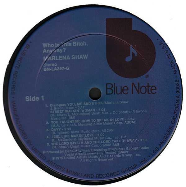 Buy Marlena Shaw : Who Is This Bitch, Anyway? (LP, Album, Ter