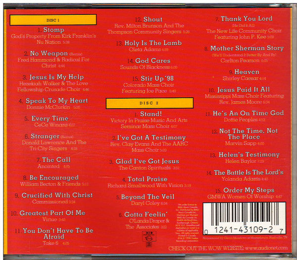Buy Various : Wow Gospel 1998 - The Year's 30 Top Gospel Artists